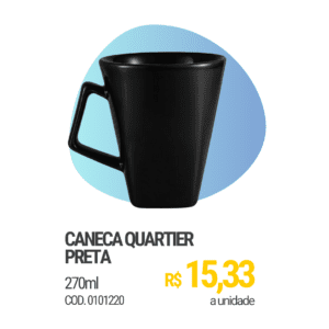 Caneca Quartier Preta-270mL [Sem personalização]