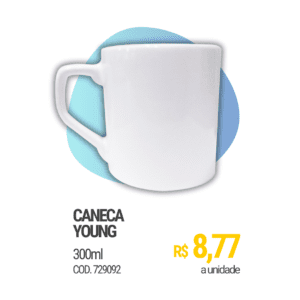 Caneca R6 Young Branca- 300ml [Sem personalização]